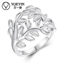 Anel de dedo banhado a prata para mulheres, anel de noivado para noivado 2024 - compre barato