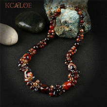 KCALOE Natural Austrian Crystal Necklace Women Vintage Collar Onyx Semi-Precious Stones Handmade Necklaces & Pendants Choker 2024 - buy cheap