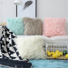 Winter Warm Pillowcases Soft Plush Faux Fur Cushion Covers Decorative Throw Pillow Case Square For Sofa Home Decor 45x45cm 60*60 2024 - buy cheap