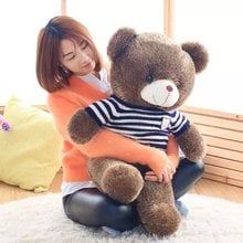 lovely blue stripes sweater teddy bear plush toy large 100cm bear throw pillow birthday gift h875 2024 - buy cheap