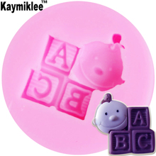 Molde de silicona con letras ABC para decoración de pasteles, molde para Fondant, gelatina, gelatina, Chocolate, pasta de goma, molde para figuras de azúcar M053 2024 - compra barato