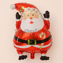 Новый 61*44 см Санта-Клауса Рождественские шары праздник день рождения рождеством украшения гелиевые шары с наступающим новым годом воздушный шар 2024 - купить недорого