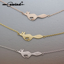 Cxwind Cute Fashion Running FOX Bracelets for Friendship Jewelry Animal Fox Bracelet Bijoux 2024 - buy cheap