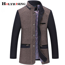 Holyrising, зимнее пальто для мужчин, Мужское пальто, новинка, шерстяная куртка и пальто, высококачественный шерстяной толстый Тренч для мужчин 18926-5 2024 - купить недорого