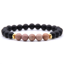 NCRORCN 8mm natural Stone Beads Bracelet Men Strand Bracelets Women Handmade 2018 Men Jewelry Charm Cuff Wristband Adjustable 2024 - buy cheap