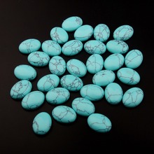 10PCS Natural Stone Cabochon Blue Turquoise Oval 10X14 12X16 13X18 15X20 18X25mm Egg Shape DIY Jewelry 2024 - buy cheap