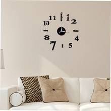 Chinese English Number DIY Home Living Room Bedroom Wall Stickers 3D Home Living Room Decoration Fashion Quartz Clock 2024 - buy cheap