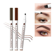 2019 New Three Head Liquid Tattoo Eyebrow Pen Lasting Waterproof Enhancer Cosmetic Makeup Tool Eyebrow Pencil Kit 2024 - buy cheap