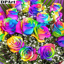 Diamond Painting Full Square/Round Drill Colorful Roses and Stars 5D Daimond Painting Embroidery Cross Stitch Rhinestone Zou271 2024 - buy cheap