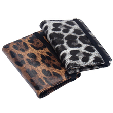 Soporte para pasaporte de cuero PU de leopardo con vendaje, funda para pasaporte con bloqueo RFID incorporado, protege la información personal 2024 - compra barato