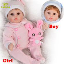 Bonecas reborn para bebês 18 "41cm, vinil de silicone macio, bonecas clássicas para meninos e meninas 2024 - compre barato