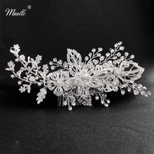 Miallo Wholesale 2019 New Arrivals Flowers Crystal Wedding Hair Comb Bridal Hair Jewelry Ornaments Hair Clips Women Headpieces 2024 - buy cheap