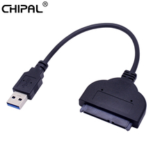 Переходник CHIPAL с USB 3,0 на SATA 3,0, 10 шт., 5 Гбит/с, USB3.0 на последовательный ATA III, 22-контактный конвертер для жесткого диска 2,5 дюйма SSD HDD 2024 - купить недорого