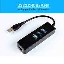 NOYOKERE USB 3.0 1000Mbps Gigabit Ethernet Adapter USB to RJ45 Lan Network Card 3 Port USB3.0 Hub fo 2024 - купить недорого