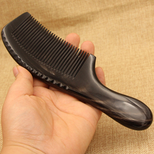 Combs Hairdressing Supplies For Female Natural Buffalo Horn Comb Hair Care Massage Brush Straight Anti Static Hairbrush Gift 2024 - buy cheap