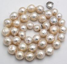 Ожерелье из натурального белого жемчуга 18 "36" с барочным блеском AAA 11-13 мм 2024 - купить недорого