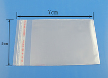 Free shipping-400Pcs Clear Self Adhesive Seal Plastic Bags 5x7cm (Usable space 5x5cm) Beads Jewelry Gift Packaging M0829 2024 - buy cheap