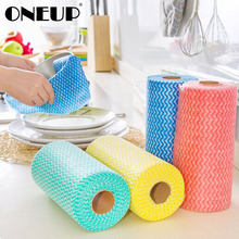 50/roll Non-woven Kitchen Cleaning Cloth Disposable Rags Wiping Scouring Pad Dishcloth Bathroom Washing Cloth Household Clean 2024 - buy cheap