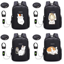 anime Natsume Yuujinchou backpack Anti-theft USB charging men women Laptop backpack Waterproof student book Bag 12 style 2024 - buy cheap