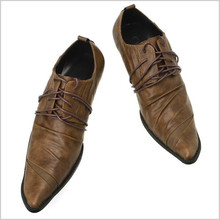 Sapato masculino/коричневые итальянские туфли; брендовые Мужские модельные лоферы; оксфорды из натуральной кожи с острым носком; Свадебные и офисные туфли для мужчин 2024 - купить недорого