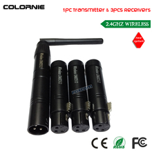 DHL Free Shipping factory wholesale Wireless DMX512 1PC Transmitter and 3PCS Receiver for stage lighting 2024 - buy cheap