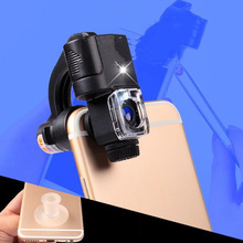 9 universal 90x bolso microscópio led dupla cor fonte de luz iluminação reconhecimento lupa uv para smartphone 2024 - compre barato