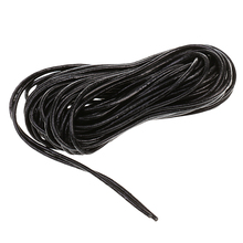 Phenovo 10 Yard 2mm Black Round Braided Leather Rubber Cord Thong Jewelry Making DIY Jewelry Findings 2024 - buy cheap