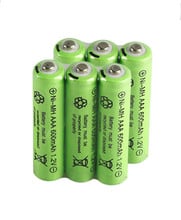 6PCS 1.2v 600mAh AAA remote control toy rechargeable NI-MH rechargeable battery AAA 1.2V 600mAh free shipping 2024 - buy cheap