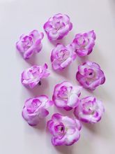 #2 Hot! Sale 50 pcs / Purple Flower 4 cm Artificial flower Silk Rose Heads Wedding Christmas Party, DIY jewelry decoration 2024 - buy cheap