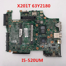 Free shipping For X201T Laptop motherboard 63Y2180 09236-1 48.4DV02.011 With I5-520UM CPU 100% working well 2024 - buy cheap