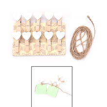 Mini Clips de madera Natural para Clips de foto pinza de ropa artesanal Clips de decoración clavijas 2024 - compra barato