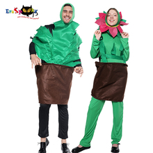 Cartoon Jumpsuit Men's Funny Cactus Flower Plant Pot Cosplay Halloween costume for Adult Carnival Party Couple Fancy Dress 2024 - buy cheap