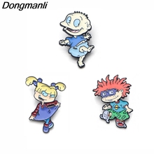 P3043 Dongmanli Cute Metal Enamel Pins and Brooches for Women Men Lapel Pin backpack bags Hat badge Gifts 2024 - buy cheap