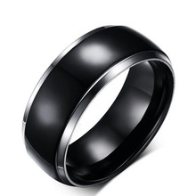 Size 6-13 Top Selling Fashion Jewelry Pure Titanium Steel 8mm width Party Men Band Ring Gift Wholesale 2024 - buy cheap