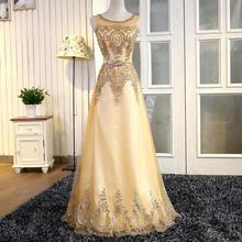 Zuolunouba Fashion Gold Party Dress Woman Hostess Dresses Office Lady A-line Floral Sleeveless Diamonds Floor-length Tank Summer 2024 - buy cheap