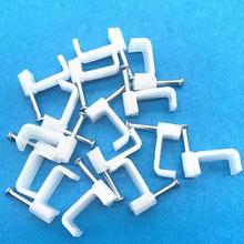 100PCS/bag 10MM cable clips cable nail wire clips 10mm cable clips Square white 2024 - buy cheap