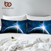 Funda de almohada BeddingOutlet 3D Galaxy decorativa para dormitorio cerca de la naturaleza funda de almohada universo funda de almohada ropa de cama un par 2024 - compra barato