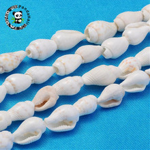 10 Vertentes Shell Trompete Branco Contas Correntes para Jóias Colar Pulseira Brinco Fazendo DIY cerca de 23 "/strand, 160 pcs/strand 2024 - compre barato