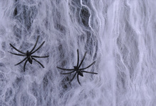 ANGRLY Halloween Haunted House Bar Scene KTV Decorative Props Spider Silk Spider Web Spider Spider Cotton Belt Accessories Gifts 2024 - buy cheap