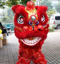 Красный китайский костюм льва, китайский Танцевальный Костюм Льва, костюм льва для нового года, товары для фестиваля, Забавный костюм для косплея 2024 - купить недорого