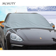 Car Covers Waterproof Sun Protecrion Half Car Cover Windshield Sunshades Summer Heat Protection Snow Cover Snow Shield Snowbread 2024 - buy cheap