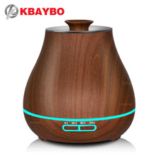 KBAYBO 400 мл арома-диффузор эфирного масла ультразвуковой увлажнитель воздуха с деревянным зерном электрические светодиодные фонари арома-диффузор 2024 - купить недорого