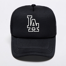 2019 New Brand Letter LA Printed Baseball Cap Women's Men's Punk Hip Hop Snapback Bone Adjustable Hat Sport Breathable Mesh Cap 2024 - buy cheap
