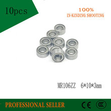 Free shipping MR106ZZ Bearing ABEC-1 P0 (10PCS) 6*10*3 mm Miniature MR106 ZZ Ball Bearings L1060ZZ MR106Z 2024 - buy cheap