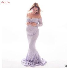 Couple maternity photography props Maternity gown Lace Maternity Dress Fancy shooting photo Any season pregnant dress Plus 2024 - buy cheap