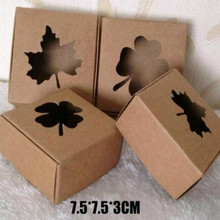 Caja de embalaje de regalo personalizada, embalaje artesanal para jabón hecho a mano/producto de caramelo, 25 unids/lote, 7,5x7,5x3 cm, Envío Gratis 2024 - compra barato