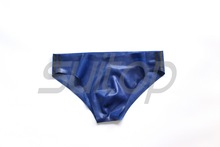 Suitop New men 's Lattex underwear rubber briefs in main blue and black trim 2024 - buy cheap