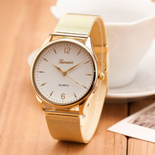 Splendid Quartz Watch Women Retro Fashion Womens Classic Gold Geneva Quartz Stainless Steel Wrist Watch 2024 - buy cheap