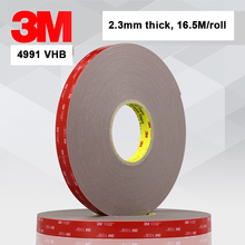 Cinta adhesiva de doble cara 3M VHB 4991, cinta de montaje de espuma acrílica, color gris, 2,3mm de grosor, 15mm de ancho, 16,5 metros de longitud 2024 - compra barato
