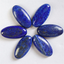 (8 pieces/lot)  Wholesale Natural Lapis Lazuli CAB Cabochon 30x15x7mm Free Shipping Fashion Jewelry D529 2024 - buy cheap
